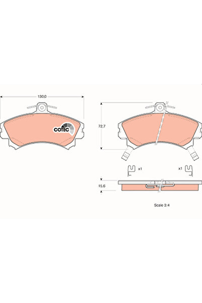 TRW Set Placute Frana Frana Disc Volvo S40 1/V40 1995-2004