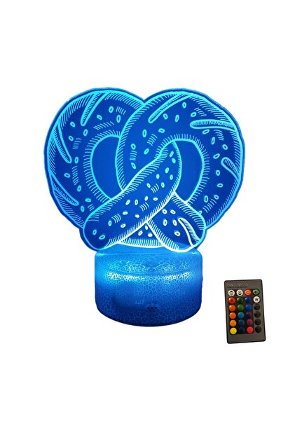 Whimlets Lampa de veghe 3D LED, 16 culori, cu telecomanda, potrivita pentru d...