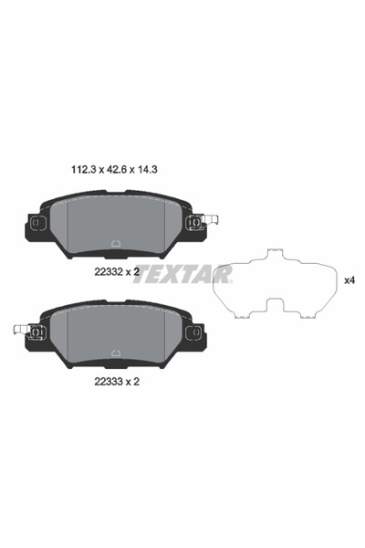 TEXTAR Комплект спирачни накладки за дискови спирачки Mazda Cx-5/Cx-8 Mazda (...