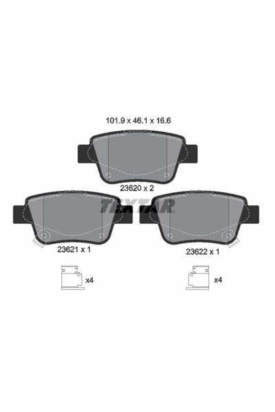 Krieger Set Placute Frana Frana Disc Toyota Alphard / Vellfire/Avensis/Coroll...
