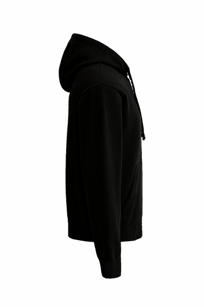 DOAYS Erkek Slim Fit Fermuarlı Penye Siyah Hırka