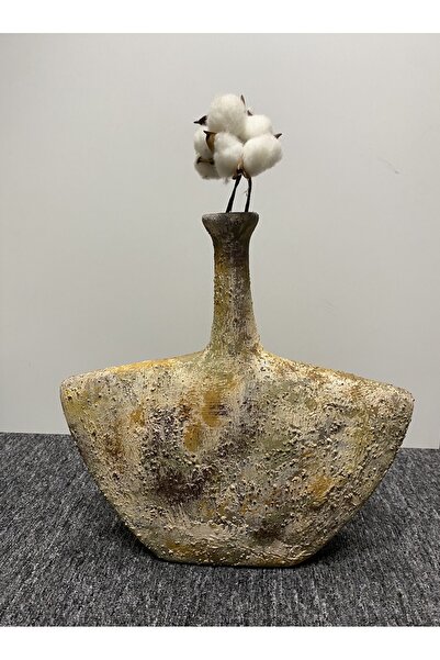 biomaxi plus ev dekorasyon dokulu seramik vazo salon dekorasyon Üçgen Narin V...