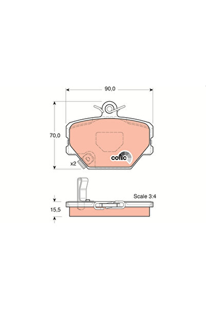 TRW Set Placute Frana Frana Disc Smart Cabrio/City-Coupe/Crossblade