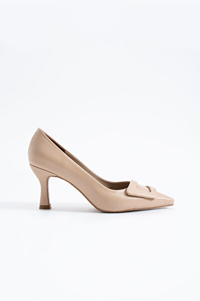 Siena Shoes Pantofi cu toc cu cataramă stiletto pentru femei Ulvia, cu dungi bej