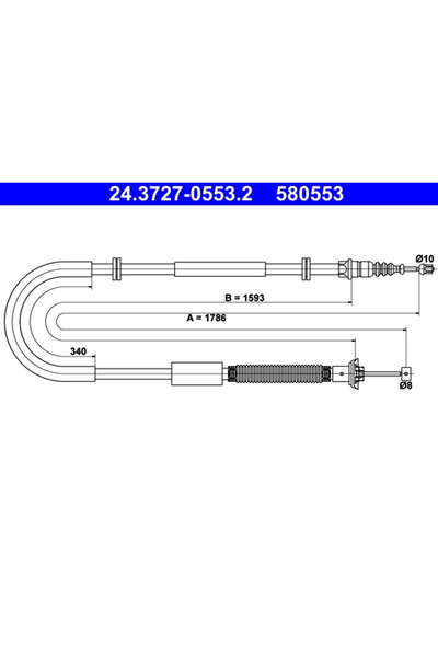 Krieger Жило за ръчна спирачка Fiat Bravo 2/Stilo
