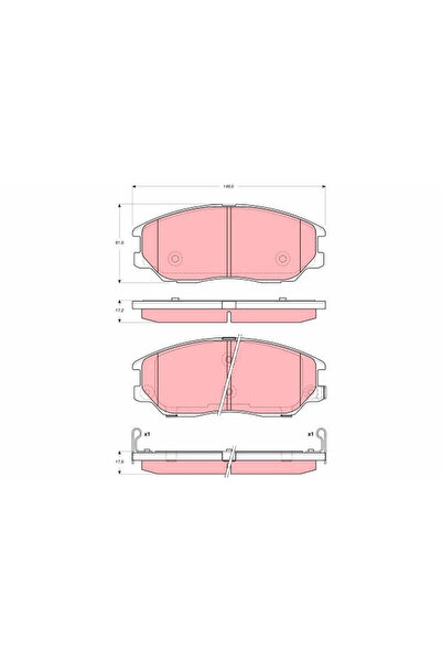 TRW Set Placute Frana Frana Disc Hyundai Equus / Centennial Kia Opirus