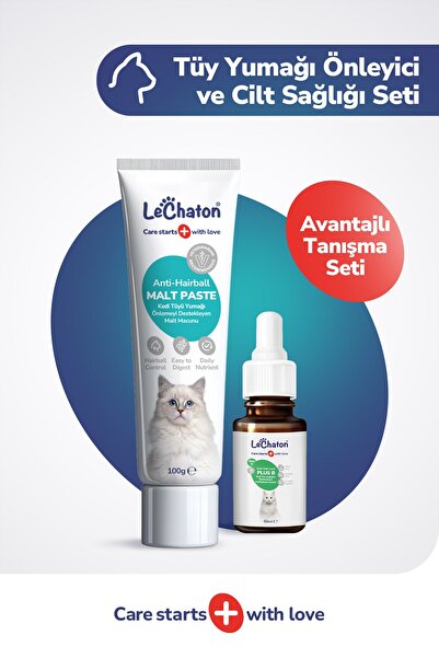 LeChaton Pet Care Kedi Tüy Yumağı Önleyici Malt ve Tüy Döküm Dökülmesi Engell...