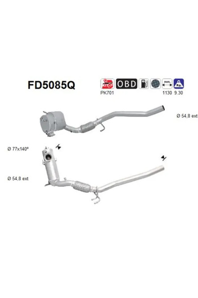 As Filtru Funingine/Particule Sist.De Esapament Audi A3 Seat Altea/Leon