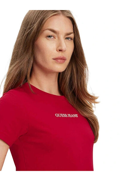 Guess Gj Ss Cn Slim Women's Red Slim Fit T-Shirt W4Yi01J1314-G585
