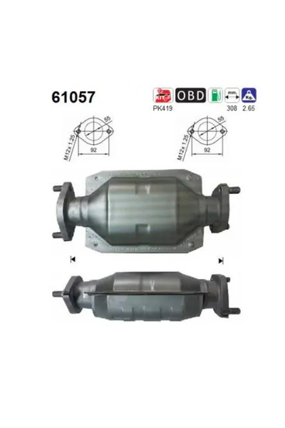 As Catalizator Hyundai Trajet/Tucson Kia Sportage 2 2003-2012