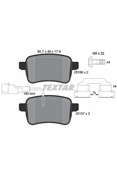 TEXTAR Set Placute Frana Frana Disc Alfa Romeo Giulietta Dodge Dart 2010-2020