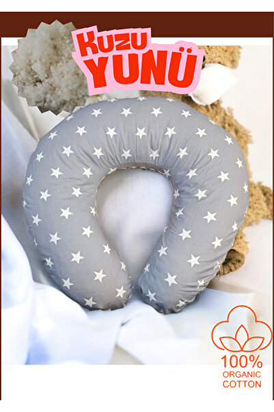 lucky baby Merino Lamb Wool Filled Nursing Pillow, Pregnancy Pillow Baby Support Maternity Cushion