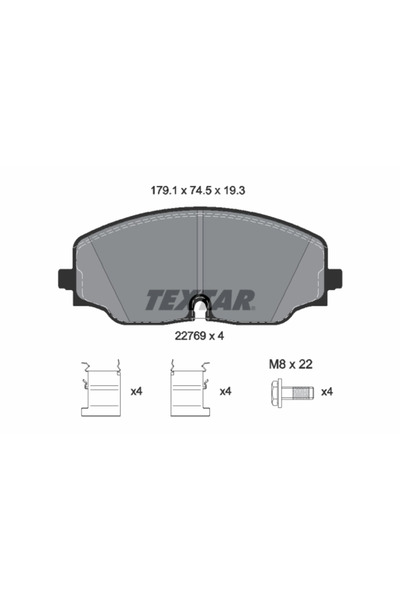 TEXTAR Комплект спирачни накладки за дискови спирачки VW Atlas VW (SVW) Teram...
