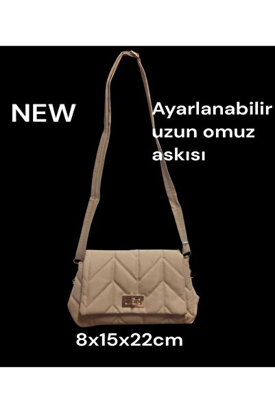 Gözenshopp Quilted Patterned Bag with Shoulder Strap, Chain Handle, and Locka...