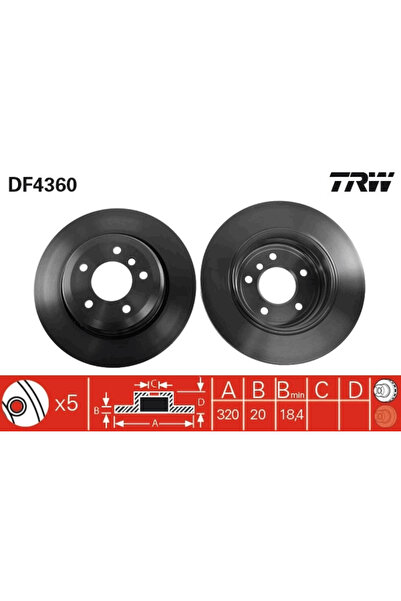 TRW Disc Frana Bmw 5/6 Bmw (Brilliance) 5 Series