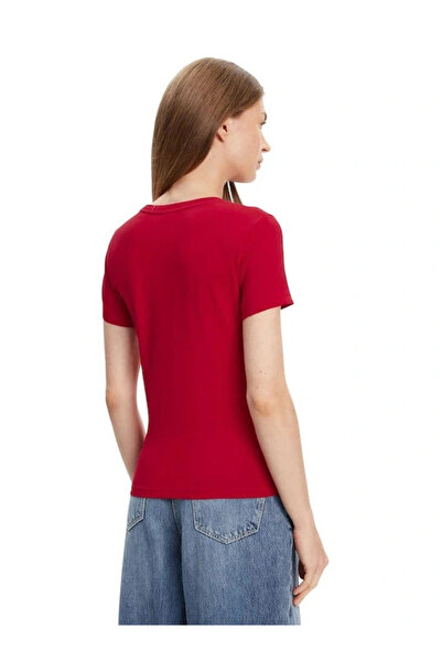 Guess Gj Ss Cn Slim Women's Red Slim Fit T-Shirt W4Yi01J1314-G585