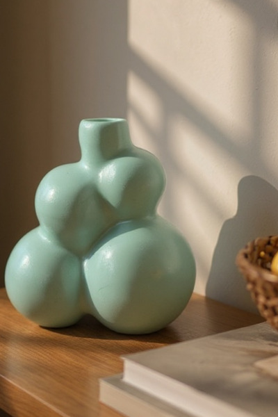 ardesta Vază decorativă nordică mare, realizată manual, cu aspect ceramic, cu...