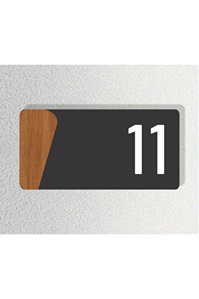 zafrakreklam لافتة أرقام أفقية مركبة - خشبية - للشقق والفنادق والمكاتب مقاس 2...