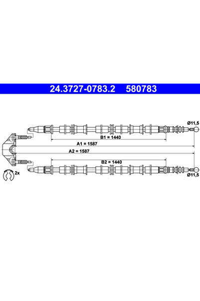 Ate Cablu Frana De Parcare Opel Astra G Vauxhall Astra Model 4
