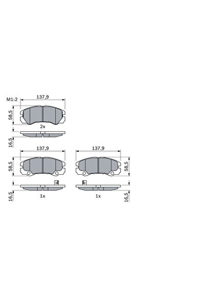 Bosch Set Placute Frana Frana Disc Opel Frontera B Vauxhall Frontera Model 2