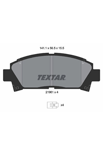 TEXTAR Комплект спирачни накладки за дискови спирачки Toyota Avensis/Caldina/...