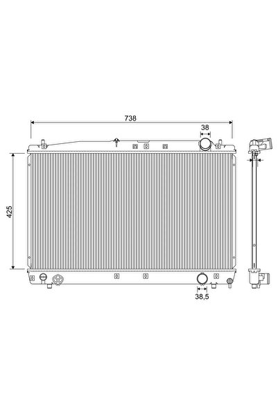 VALEO Radiator Racire Motor Toyota Avensis Verso