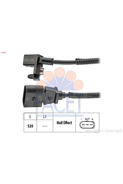 FACET Senzor Impulsuri Arbore Cotit Audi A2 Seat Cordoba/Ibiza 3/Leon