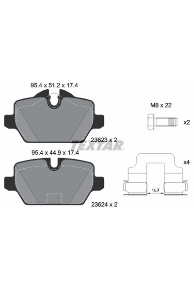 Krieger Set Placute Frana Frana Disc Bmw 1/3 Bmw (Brilliance) 3 Series