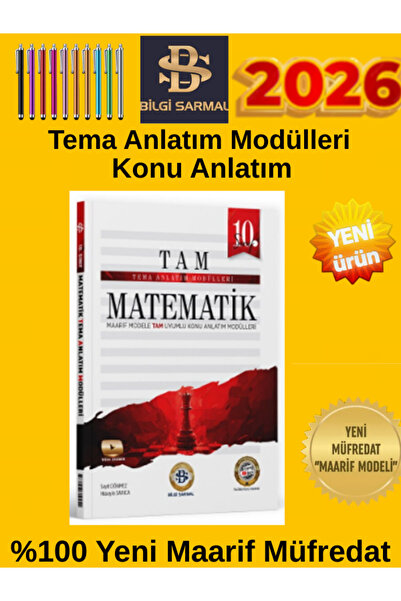 Ens Yayıncılık Bilgi Sarmal 10.Sınıf %100 Yeni Matematik Konu Anlatım Modülleri(Tam)+Kalem(2026)Yeni