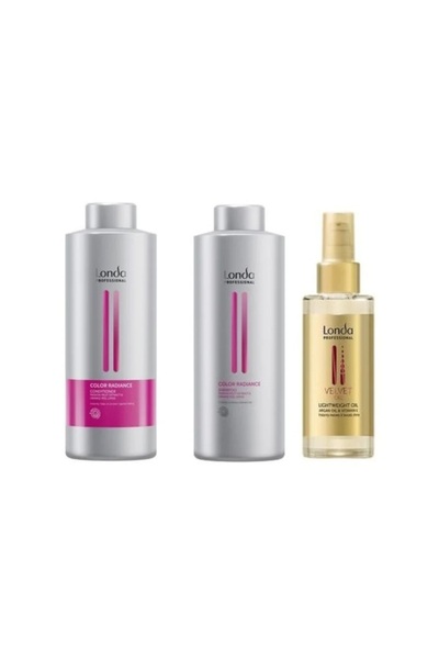 Londa Professional SET Color Radiance: șampon 1000ml + balsam 1000ml + ulei d...