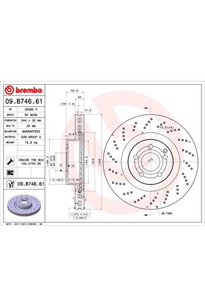 Brembo Disc Frana Mercedes-Benz C-Class Cupe/E-Class