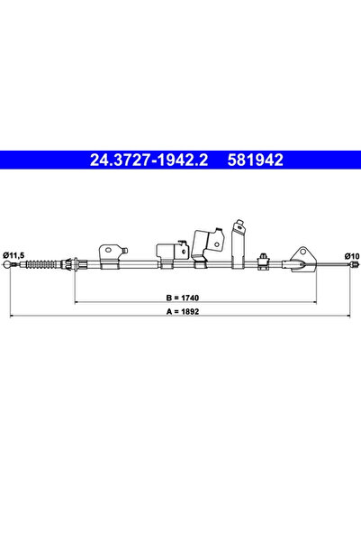 Ate Cablu Frana De Parcare Toyota Auris