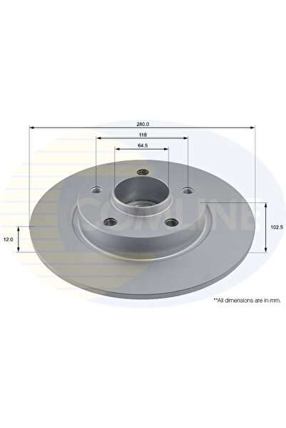 Comline Disc Frana Nissan Primastar Bus/Primastar Caroserie Opel Vivaro A Bus...