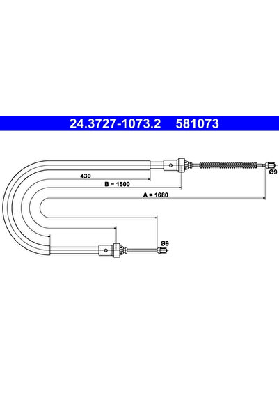 Krieger Cablu Frana De Parcare Dacia Logan Renault Logan 1/Logan/Stepway 2/Th...