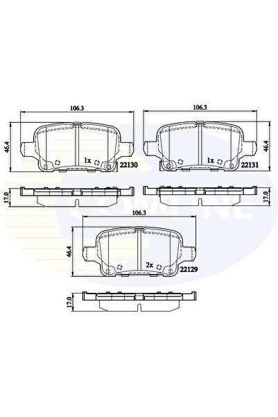 Comline Set Placute Frana Frana Disc Opel Astra K Vauxhall Ampera/Astra Model 7