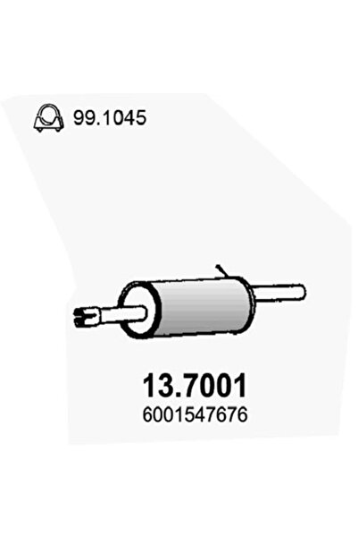 ASSO Toba Esapament Finala Dacia Logan/Sandero Renault Logan 1