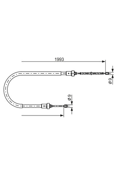 Bosch Cablu Frana De Parcare Dacia Logan Express/Logan Mcv/Logan Pick-Up Lada...