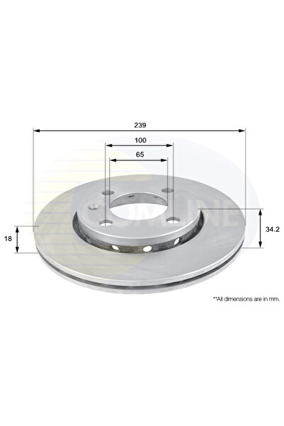 Comline Disc Frana Seat Arosa Vw K 70/Lupo 1/Polo