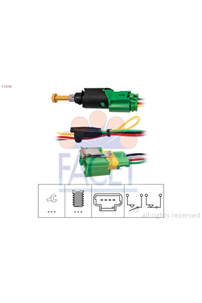 FACET Comutator Lumini Frana Citroen Berlingo Multispace/C2/C3 1 Peugeot 207 ...