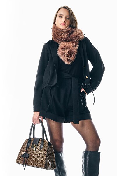 EXPLOSION Süet Beli Kuşaklı Double Paça Şort