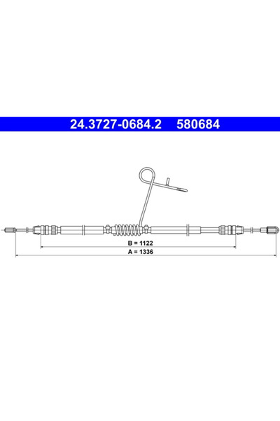 Ate Parking Brake Cable Ford Tourneo Custom V362 Bus/Transit Custom V362