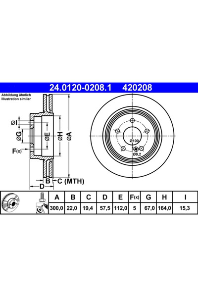 Ate Disc Frana Mercedes-Benz C-Class/E-Class