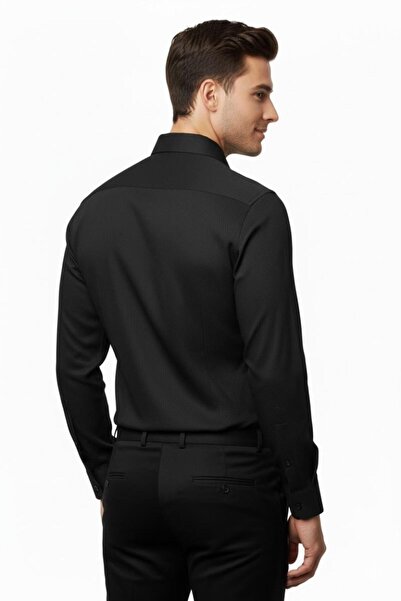 rasstmen Ανδρικό πουκάμισο με μακρύ μανίκι Silim Fit BGL-ST04868