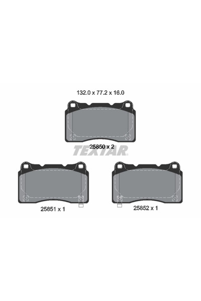 TEXTAR Brake Pad Set Disc Brake Acura Integra Honda Civic 10/Civic Xi 2017-2022