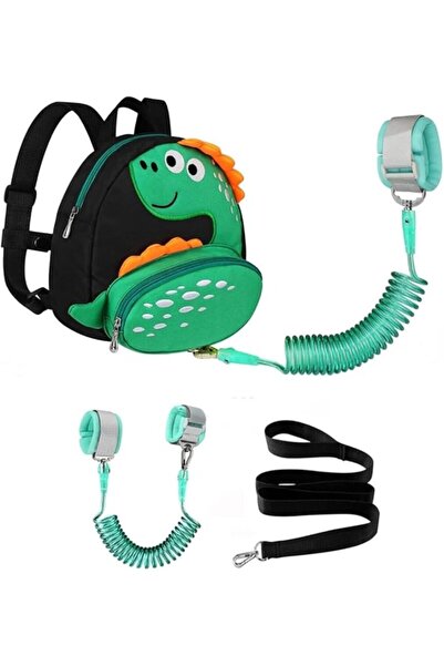 SYOSI شنطة ظهر للاطفال الصغار من اواسيسجالور مع وصلة معصم مضادة للضياع، شنطة ظهر بتصميم ديناصور.