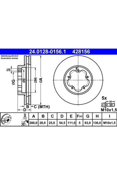 Ate Set Discuri Frana Ford Transit Tourneo Bus/Transit Bus/Transit Caroserie ...