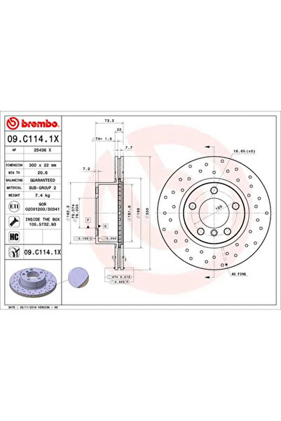Brembo Disc Frana Bmw 1/3/4 Bmw (Brilliance) 3 Series