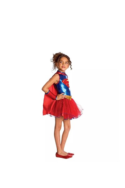 OEM SuperGirl role play costume, with protective cuffs and cape, red-blue
