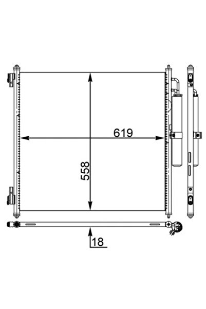 MAHLE Condensator Climatizare Land Rover Defender Station/Defender Van/Discov...