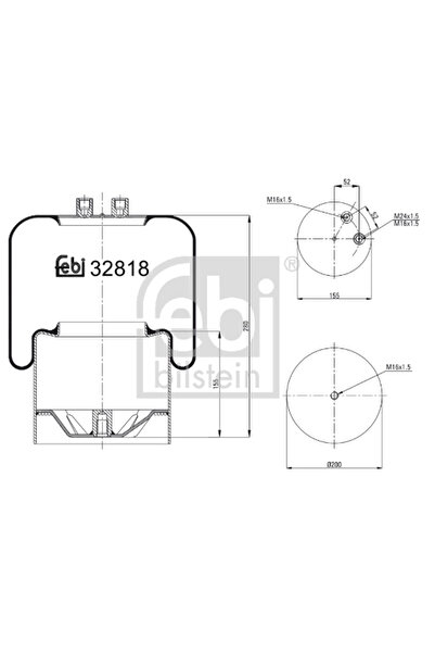 FEBI BILSTEIN Въздушни маншони за задния десен мост Mercedes-Benz Actros/Atego
